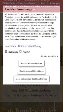 Vorschau der mobilen Webseite www.deutsche-koeniginnen.de, Arbeitsgemeinschaft Deutsche KönigInnen e.V.