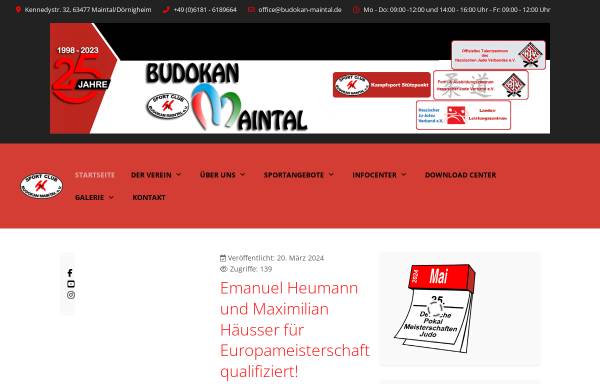 Vorschau von budokan-maintal.de, Sport Club Budokan Maintal e.V.