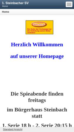 Vorschau der mobilen Webseite 1steinbachersv.beepworld.de, 1. Steinbacher SV