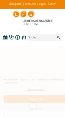 Vorschau der mobilen Webseite www.lfsb.de, Liebfrauenschule