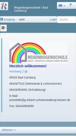 Vorschau der mobilen Webseite gs-erbach.bad-camberg.schule.hessen.de, Regenbogenschule Erbach