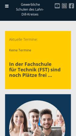 Vorschau der mobilen Webseite www.gs-ldk.de, Gewerbliche Schulen Dillenburg