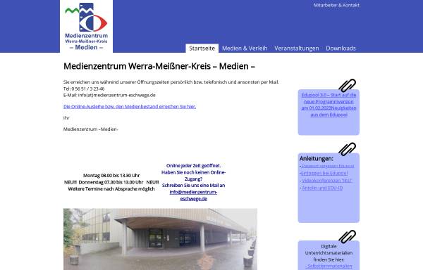 Vorschau von www.medienzentrum-eschwege.de, Kreisbildstelle Eschwege