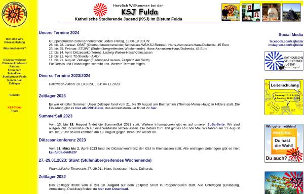Vorschau von www.ksj-fulda.de, Katholische Studierende Jugend (KSJ) Diözese Fulda
