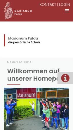 Vorschau der mobilen Webseite www.marianum-fulda.de, Marianum