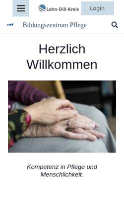 Vorschau der mobilen Webseite altenpflegeschule.lahn-dill-kreis.de, Altenpflegeschule des Lahn-Dill-Kreises