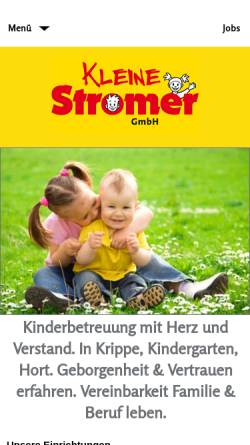 Vorschau der mobilen Webseite www.kleine-stromer.de, Kleine Stromer gGmbH