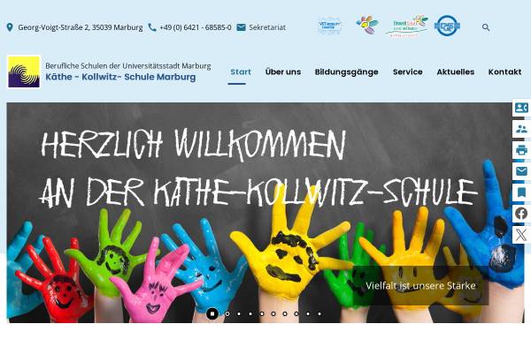 Vorschau von www.kks-marburg.de, Käthe-Kollwitz-Schule