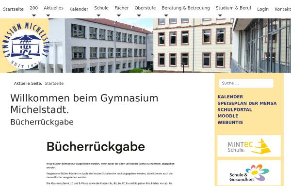 Vorschau von www.gymnasium-michelstadt.de, Gymnasium Michelstadt