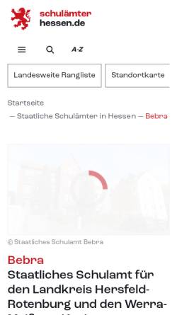 Vorschau der mobilen Webseite www.schulamt-bebra.hessen.de, Staatliches Schulamt