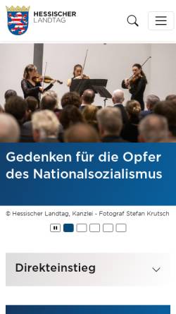 Vorschau der mobilen Webseite www.hessischer-landtag.de, Hessischer Landtag