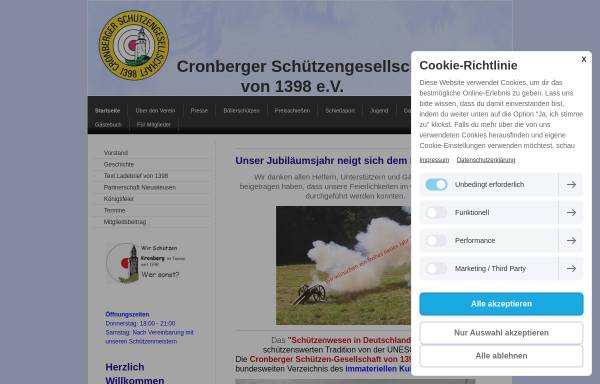 Vorschau von www.cronberger-schuetzen.de, Cronberger Schützengesellschaft von 1398 e.V.