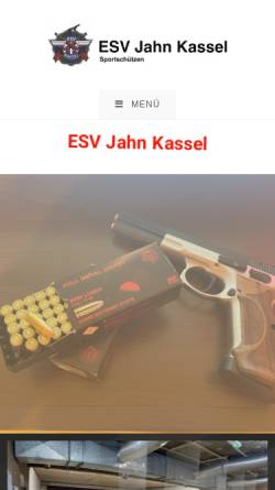 Vorschau der mobilen Webseite www.esv-kassel-schuetzen.de, Eisenbahner Sportverein Jahn Kassel
