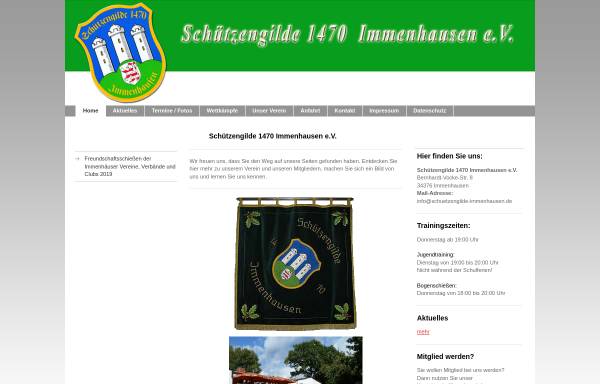 Vorschau von www.schuetzengilde-immenhausen.de, Schützengilde 1470 Immenhausen e.V.