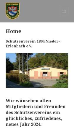 Vorschau der mobilen Webseite sv-nieder-erlenbach.de, Schützenverein 1864 Nieder-Erlenbach e.V