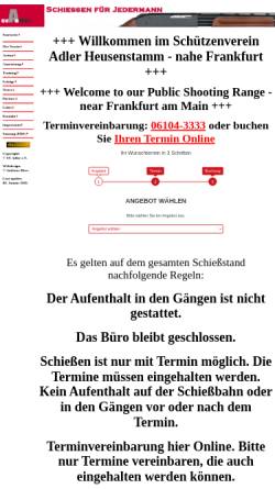 Vorschau der mobilen Webseite svadler.de, Schützenverein Adler e.V. Heusenstamm
