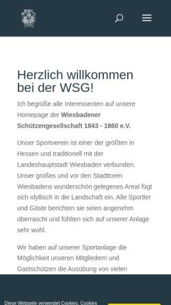 Vorschau der mobilen Webseite wsg-ev.de, Wiesbadener Schützen Gesellschaft 1843 - 1860 e.V.