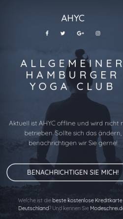 Vorschau der mobilen Webseite www.ahyc.de, Allgemeiner Hessischer Yacht Club - Fahrtensegeln / Segeln in Hessen