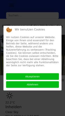 Vorschau der mobilen Webseite www.segelclub-inheiden.de, Segelclub Inheiden e.V.