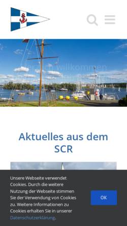 Vorschau der mobilen Webseite www.segelclub-rheingau.de, Segelclub Rheingau e. V.: Startseite