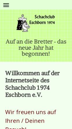 Vorschau der mobilen Webseite www.schachclub-eschborn.de, Schachclub 1974 Eschborn