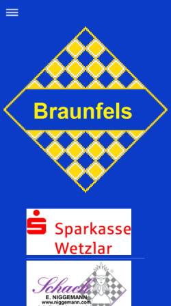 Vorschau der mobilen Webseite www.schachfreunde-braunfels.de, Schachfreunde Braunfels e.V.
