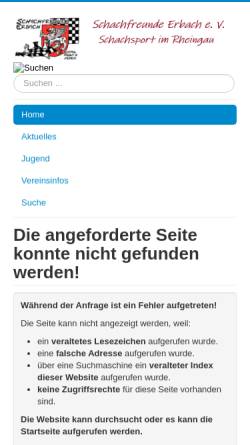 Vorschau der mobilen Webseite www.schachfreunde-erbach.de, Schachfreunde Erbach