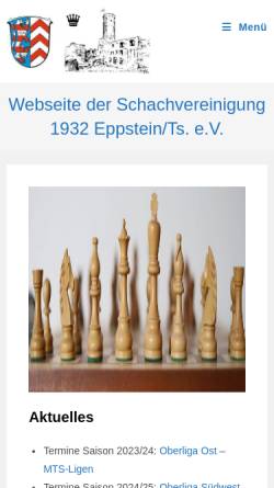 Vorschau der mobilen Webseite svgeppstein.de, Schachvereinigung Eppstein 1932 e. V.