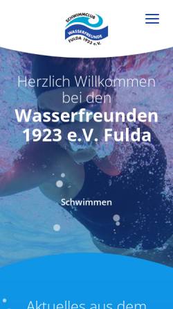 Vorschau der mobilen Webseite wff.de, SC Wasserfreunde Fulda