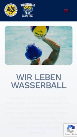 Vorschau der mobilen Webseite www.wv-darmstadt.de, Wasserballverein Darmstadt '70 e.V.