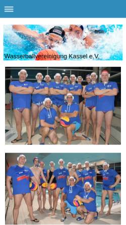 Vorschau der mobilen Webseite wbv82-kassel.de, Wasserballvereinigung 82 - Kassel e.V.