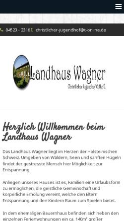 Vorschau der mobilen Webseite www.cjh-kreuzfeld.de, Christlicher Jugendhof Ostholstein e.V.