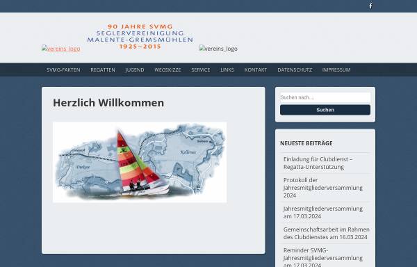 Vorschau von www.svmg.de, Startseite der Segler-Vereinigung Malente Gremsmühlen