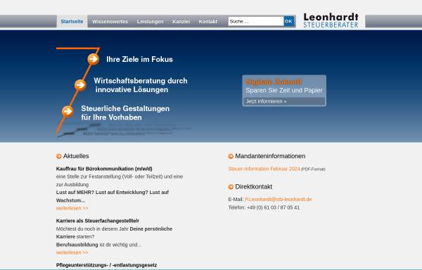 Vorschau von www.stb-leonhardt.de, Leonhardt Steuerberater
