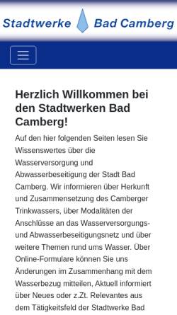 Vorschau der mobilen Webseite www.stadtwerke-bad-camberg.de, Stadtwerke Bad Camberg