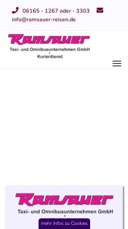 Vorschau der mobilen Webseite www.ramsauer-reisen.de, Ramsauer Reisen