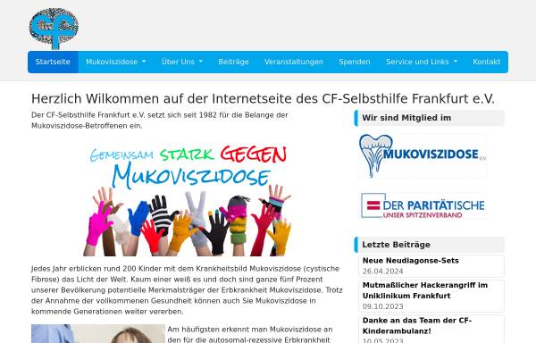 Vorschau von www.cf-selbsthilfe.de, CF-Selbsthilfe Frankfurt e.V.
