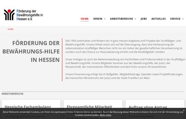Vorschau von www.fbh-ev.de, Förderung der Bewährungshilfe in Hessen e.V.