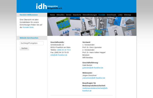 Vorschau von www.idh-frankfurt.de, Integrative Drogenhilfe e.V.