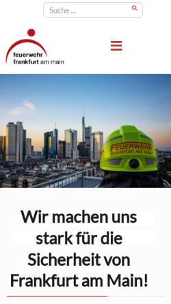 Vorschau der mobilen Webseite www.feuerwehr-frankfurt.de, Feuerwehr Frankfurt a.M.