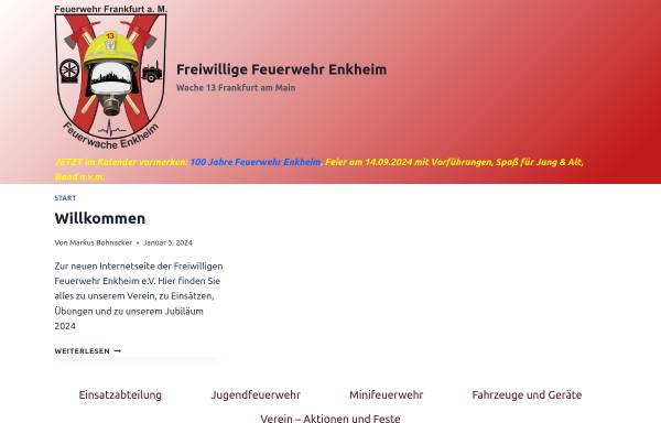 Vorschau von www.ff-enkheim.de, Freiwillige Feuerwehr Enkheim