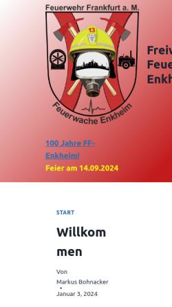 Vorschau der mobilen Webseite www.ff-enkheim.de, Freiwillige Feuerwehr Enkheim