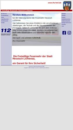 Vorschau der mobilen Webseite www.fw-heli.de, Freiwillige Feuerwehr Hessisch Lichtenau e.V.