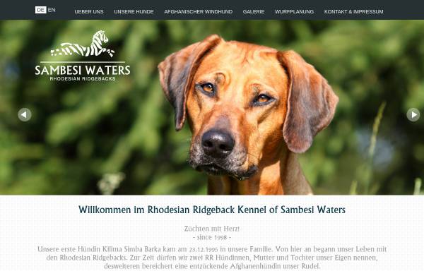 Vorschau von www.sambesiwaters.de, Of Sambesi Waters