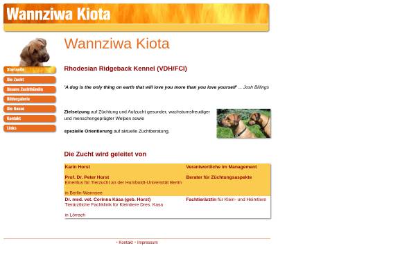 Vorschau von www.wannziwa.de, Wannziwa Kiota