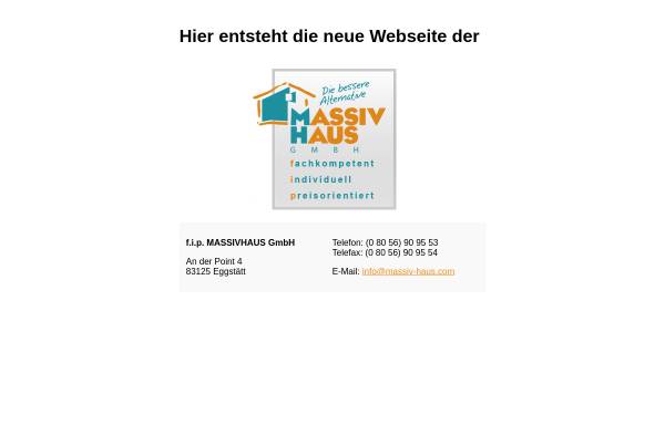 Vorschau von www.massiv-haus.com, f.i.p. Massivhaus GmbH