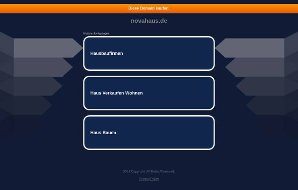 Vorschau von www.novahaus.de, Nova Haus Bauträger- und Vertriebsgesellschaft mbH