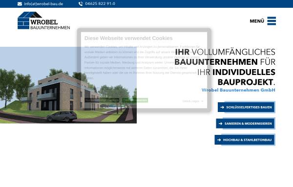 Vorschau von www.wrobel-bauunternehmen.de, Wrobel-Bauunternehmen GmbH