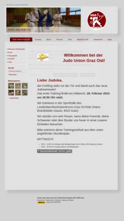Vorschau der mobilen Webseite www.judouniongrazost.at, Judo Union Graz Ost