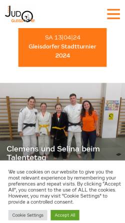 Vorschau der mobilen Webseite www.judo-gleisdorf.at, Judoclub ASKÖ Gleisdorf Sparkasse